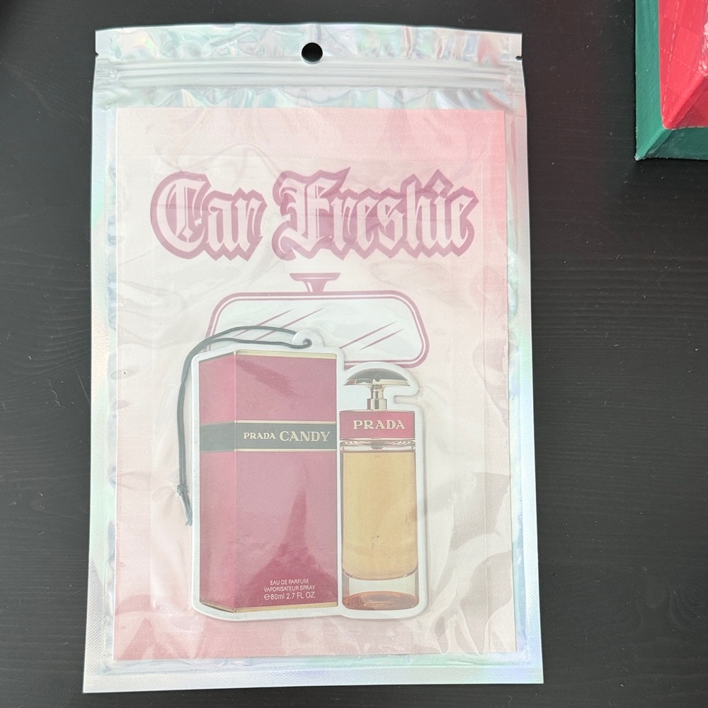 Prada Candy Pink and Gold Car Freshener